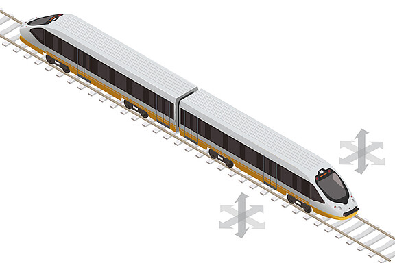 Vibration measurement in trains 