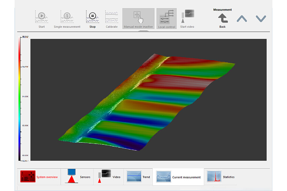 thicknessGAUGE 3D의 웹 인터페이스