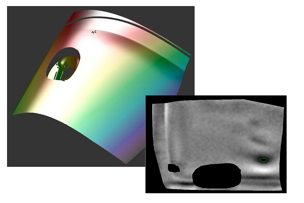 인라인 측정 중 테스트 대상 부품 검출