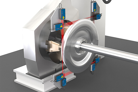 Testing ovality of wheelsets 