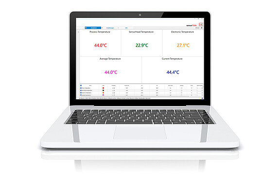 파라미터 설정 기능을 갖춘 sensorTOOL 소프트웨어