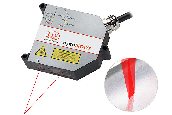 유광 금속체 측정을 위한 고속 레이저변위센서 - optoNCDT 2300LL